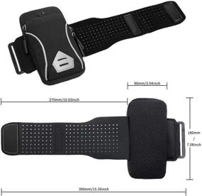 img 1 attached to 🏻 GORWRICH Sweatproof Running Armband for iPhone 11 Pro XS XR X 8 7 6s 6, Phone Holder Bag with Key Pocket and Extension Strap - Up to 6 Inches