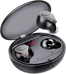 img 4 attached to 🎧 NYZ Wireless Earbuds 2021 Upgraded - True Wireless Bluetooth Earbuds with Hi-Fi Stereo Bass, LED Display Charging Case, Mic, CVC 8.0, and In-Ear Protection for Work, Travel, Gym