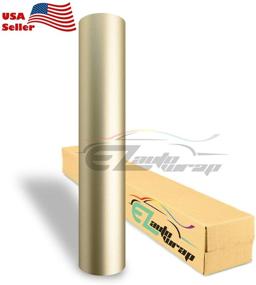 img 3 attached to 🚗 Satin Chrome Champagne Gold Car Vinyl Wrap Sticker Decal Sheet with Air Release and Bubble-Free Self Adhesive - 4"X8" (10cm x 20cm) Sample