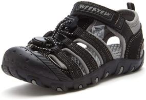 img 2 attached to Weestep Closed Hiking Sandal Toddler Boys' Shoes and Sandals