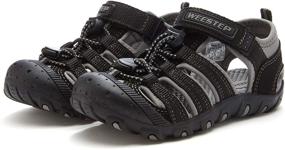 img 3 attached to Weestep Closed Hiking Sandal Toddler Boys' Shoes and Sandals
