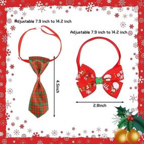 img 3 attached to 20-Piece Christmas Dog Ties: Adjustable Small Pet Bow Tie and Neckties for the Festive Season - Ideal Dog/Cat Collar Grooming Accessories