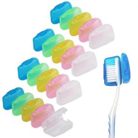 img 4 attached to 🦷 V-TOP 20 Pack Portable Toothbrush Head Covers - Ultimate Dental Hygiene Companion for Home and Travel