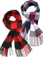 🧣 stylish plaid check blanket: the perfect winter women's accessories logo