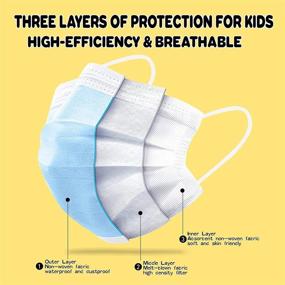 img 3 attached to 🌈 Breathable Multicolor Protective Masks for Children - Disposable