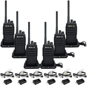 img 4 attached to 📻 Retevis RT17 Long Range Walkie Talkies, Rechargeable Two Way Radios with Charger Base, Portable 2 Way Radios for Adults School Church Business Construction(6 Pack) - With Earpieces Mic