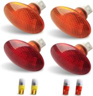 🚨 enhance safety & style: hercoo led side marker lights for ford 1999-2010 f350 f450 f550 super duty logo