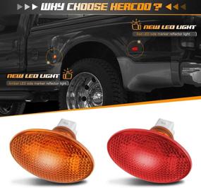 img 3 attached to 🚨 Enhance Safety & Style: HERCOO LED Side Marker Lights for Ford 1999-2010 F350 F450 F550 Super Duty