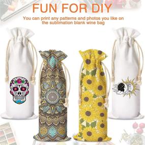 img 1 attached to 🍾 Versatile Sublimation Wine Bottle Bag Set for DIY Christmas, Anniversary, Birthday, Wedding & Party - 5 Pieces