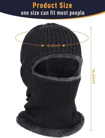 img 2 attached to Knitted Balaclava Winter Fleece Favors Outdoor Recreation