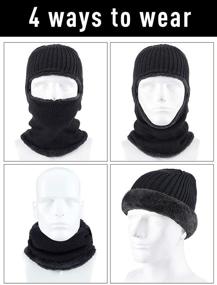 img 1 attached to Knitted Balaclava Winter Fleece Favors Outdoor Recreation