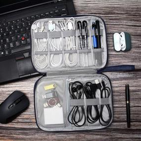 img 3 attached to 🔌 SellyFelly органайзер для электроники в путешествиях: портативная сумка для хранения кабелей и аксессуаров - чехол для проводов, телефонов, зарядок и флеш-накопителей.