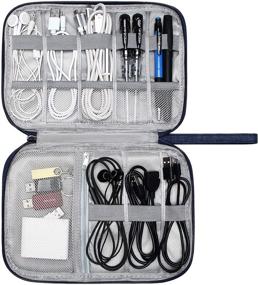 img 4 attached to 🔌 SellyFelly органайзер для электроники в путешествиях: портативная сумка для хранения кабелей и аксессуаров - чехол для проводов, телефонов, зарядок и флеш-накопителей.