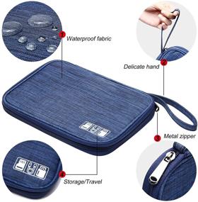 img 1 attached to 🔌 SellyFelly Travel Electronics Organizer: Portable Cable Storage Bag for Electronic Accessories - Cord, Phone, Charger, Flash Drive Case