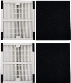 img 4 attached to Idylis Air Purifier Filter Replacement: A Comprehensive 2-Pack Set with 🌬️ Hepa & Carbon Filters for Models IAP-10-100, IAP-10-150, AC-2119 - IAF-H-100A (IAFH100A)