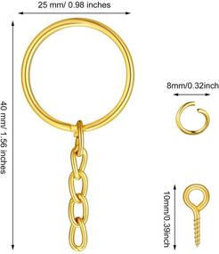 img 1 attached to 🔑 210-Piece Keychain Open Rings Screw Eye Pins Set: Ideal for Crafts and Jewelry Making