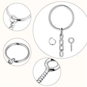 img 3 attached to 🔑 210-Piece Keychain Open Rings Screw Eye Pins Set: Ideal for Crafts and Jewelry Making