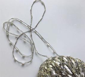 img 1 attached to 🌟 Silvery-White with Gold Glitz Ladder Ribbon Yarn: Dark Horse Beautiful #A101 - Metallic Ladder Yarn for Stunning Projects