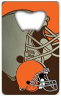 🏈 nfl cleveland browns metal credit card bottle opener 3.25 x 2 inches - enhanced for seo logo