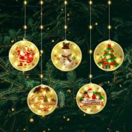 🎄 christmas decor lights, hanging tree lights, set of 5 christmas falling string lights, party christmas lights, window curtain string light, garden decoration logo