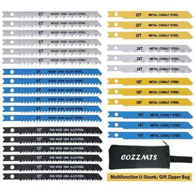 img 4 attached to 🔪 30-Piece U-Shank Jigsaw Blade Set for Wood, Plastic, and Metal Cutting - Compatible with Bosch, DEWALT, SKIL, Black and Decker - Includes 6T, 8T, 10T, 14T, 18T, 24T, 32T Blades - Complete with 420D Zipper Bag