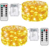 🔋 kpafory battery operated fairy lights, 2 pack 20ft 60leds twinkle lights with remote control timer - waterproof for bedroom party wedding christmas indoor and outdoor decorations логотип