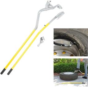 img 1 attached to 🚚 BLACKHORSE-RACING 17.5&#34; to 24.5&#34; Tire Changer Mount/Demount Tool for Trucks - Tubeless Extra Bead Keeper - Yellow