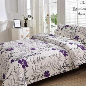 img 1 attached to Floral Lightweight Bedspread Coverlet Reversible