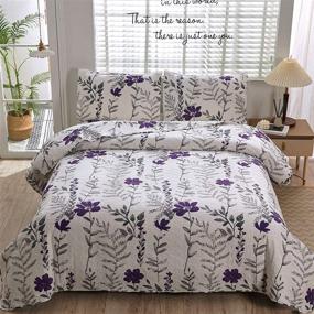 img 2 attached to Floral Lightweight Bedspread Coverlet Reversible