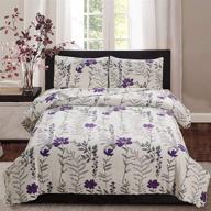 floral lightweight bedspread coverlet reversible logo