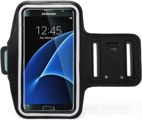 img 3 attached to 📱 Samsung Galaxy S7 Edge Armband: Bastex Black Runners Armband Case with Key Slot - G935 Compatible