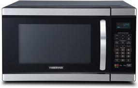 img 4 attached to Farberware Gourmet 1.1 Cu. Ft. Microwave Oven with Smart Sensor Cooking and Inverter Technology, ECO Mode and Blue LED Lighting - 1100-Watt, Stainless Steel