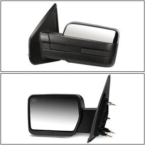 img 3 attached to DNA Motoring TWM-019-T222-CH-L Manual Adjustment Towing Side Mirror Left/Driver Side Compatible With 04-14 F-150