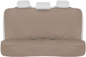 img 3 attached to 🚗 Motor Trend AquaShield Beige Waterproof Car Seat Cover – Padded Neoprene Back Seat Protector for Kids & Dogs – Interior Accessories for Auto Truck Van SUV