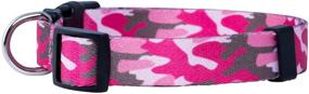 img 1 attached to 🐾 Camo Dog Collar in Green, Blue, Pink, Orange, and Desert Camouflage by Native Pup