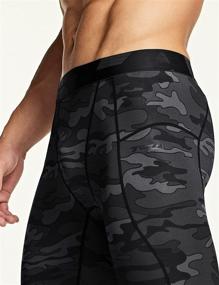 img 1 attached to 🏃 TSLA Compression Pants for Men: Cool Dry Athletic Workout Running Tights Leggings with Pocket/Non-Pocket - 1, 2, or 3 Pack