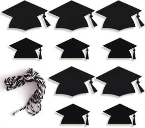 img 2 attached to 2021 Graduation Party Banner Set: KUUQA Grad Cap Shaped Photo Banner Garland with Photo Clip - Perfect Graduation Party Favors