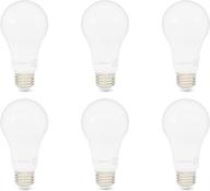 amazon basics a19 led light bulb 6-pack, dimmable, soft white, 100w equivalent, 10,000 hours lifetime логотип