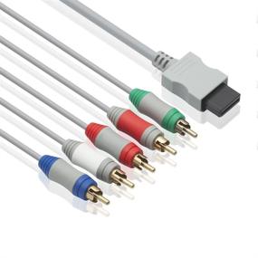 img 4 attached to 🎮 TENINYU 6ft Wii Component Audio Video Cable - High Definition HDAV Component HD AV Cable for HDTV/EDTV with 5 RCA Video & RCA Stereo Audio - Compatible with Wii & Wii U