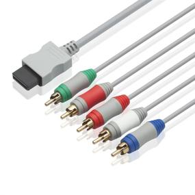 img 1 attached to 🎮 TENINYU 6ft Wii Component Audio Video Cable - High Definition HDAV Component HD AV Cable for HDTV/EDTV with 5 RCA Video & RCA Stereo Audio - Compatible with Wii & Wii U