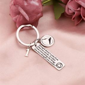 img 1 attached to Sobriety Anniversary Keychain - Symbolic AA NA Recovery Gift for Addiction Recovery, Celebrate Sober 1/2/3/4/5 Months - Jewelry