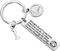 sobriety anniversary keychain - symbolic aa na recovery gift for addiction recovery, celebrate sober 1/2/3/4/5 months - jewelry logo