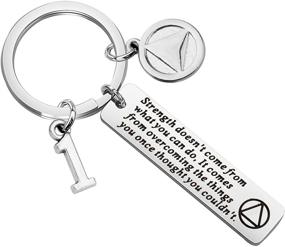 img 4 attached to Sobriety Anniversary Keychain - Symbolic AA NA Recovery Gift for Addiction Recovery, Celebrate Sober 1/2/3/4/5 Months - Jewelry