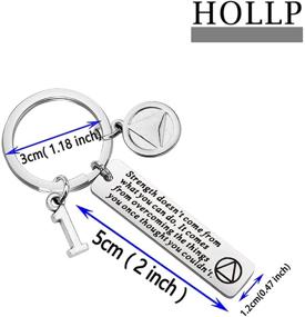 img 3 attached to Sobriety Anniversary Keychain - Symbolic AA NA Recovery Gift for Addiction Recovery, Celebrate Sober 1/2/3/4/5 Months - Jewelry