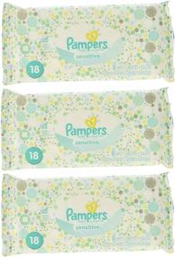 img 1 attached to 🧻 Pampers Sensitive Wipes 54 Count Bundle - 3 Pack