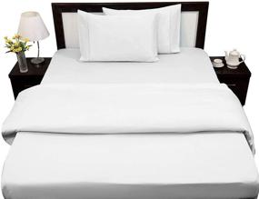 img 2 attached to 🛏️ Milky White Queen Sheets - 100% Cotton, Deep Pocket 18 Inch, 400 Thread Count, Extra Deep Pocket Sheets for Queen Size Bed (4 Pcs)