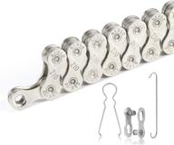 🔗 tagvo silver plating chain, 6/7/8/9/10 speed, with 116 links and quick power lock, chain hook логотип