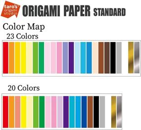 img 3 attached to 🎴 Taro's Origami Studio: Premium Japanese Paper - 500 Sheets, 20 Colors, 6 Inch Size, One Sided, Square Shape, Easy Fold for Beginners (Incl. Gold and Silver), Made in Japan