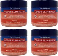 🍊 ozium gel smoke & odor eliminator: powerful fresh citrus deodorizer for home and car - 4.5 oz gel (pack of 4) logo