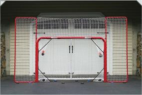 img 3 attached to Enhance Your Ice Hockey Training with EZGoal Hockey Backstop, Red/White 10' x 6' - Unleash Your Full Potential!